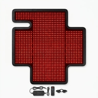 Red Light Therapy Mat Designed for Full Body Sessions, 1370 LEDs, 660nm 850nm Wavelengths, Premium Leather