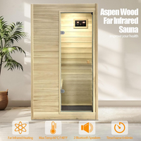 Home Infrared Sauna Built for Daily Recovery, European Aspen Wood, 905W Low EMF, Bluetooth Speakers