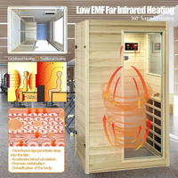 Home Infrared Sauna Built for Daily Recovery, European Aspen Wood, 905W Low EMF, Bluetooth Speakers