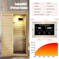 Home Infrared Sauna Built for Daily Recovery, European Aspen Wood, 905W Low EMF, Bluetooth Speakers