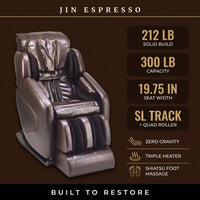 Jin Espresso Synthetic Leather SL Track Massage Chair — Results & Stats