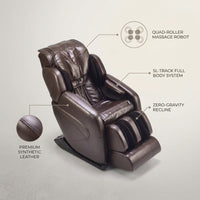 Jin Espresso Synthetic Leather SL Track Massage Chair — infographic