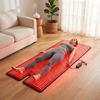 Red Light Therapy Mat for Full Body, 76.8'' X 33.4'' Red Light Therapy Blanket, 1370 (660Nm & 850Nm) Leds for Home Use, 3 Modes & Adjustable Timer, Premium Leather — Lifestyle