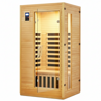 Infrared Sauna Designed for Home Wellness, Low EMF Carbon Panels, Hemlock Wood Construction, Bluetooth Audio